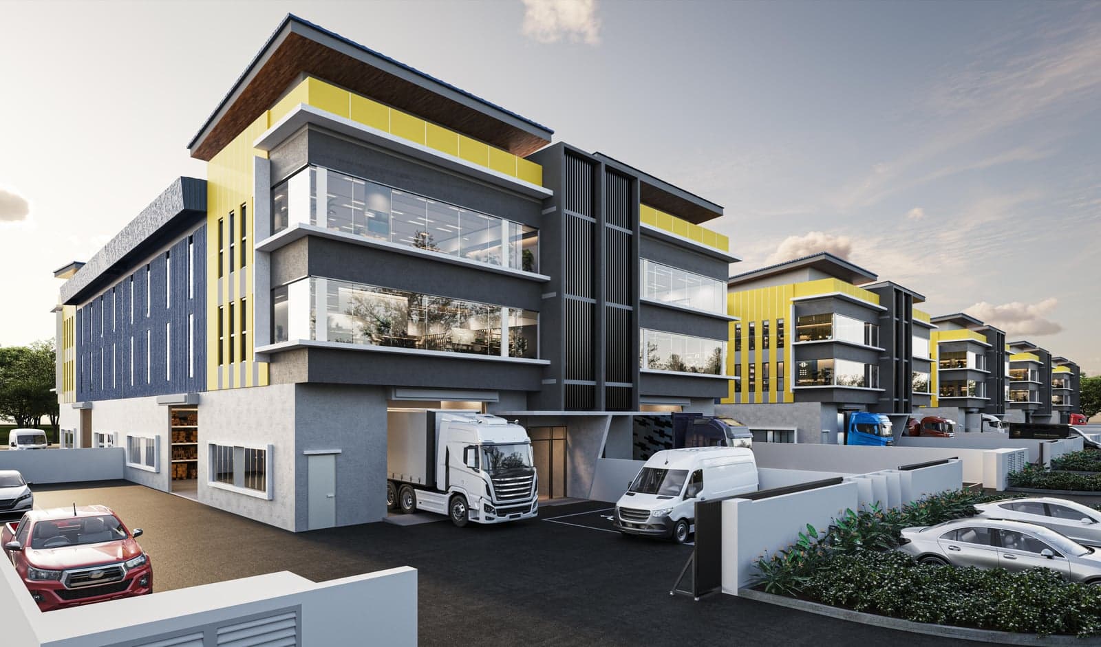 3-storey semi-detached factories with loading frontage (artist's impression)